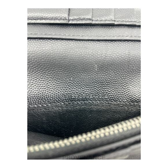 🔴 Saint Laurent Paris SLP Long Wallet - Charcoal Pebbled Leather - Picture 7 of 7